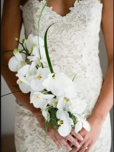 White Orchid bridal bouquet