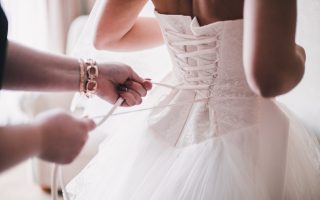 Bride in her new Dress