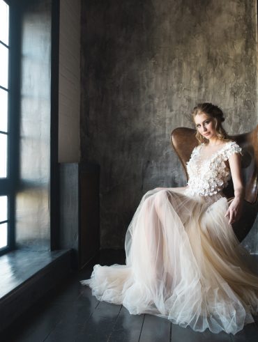 Sustainable, pre-loved wedding dress looking stunning on an eco-conscious bride.